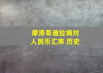 摩洛哥迪拉姆对人民币汇率 历史